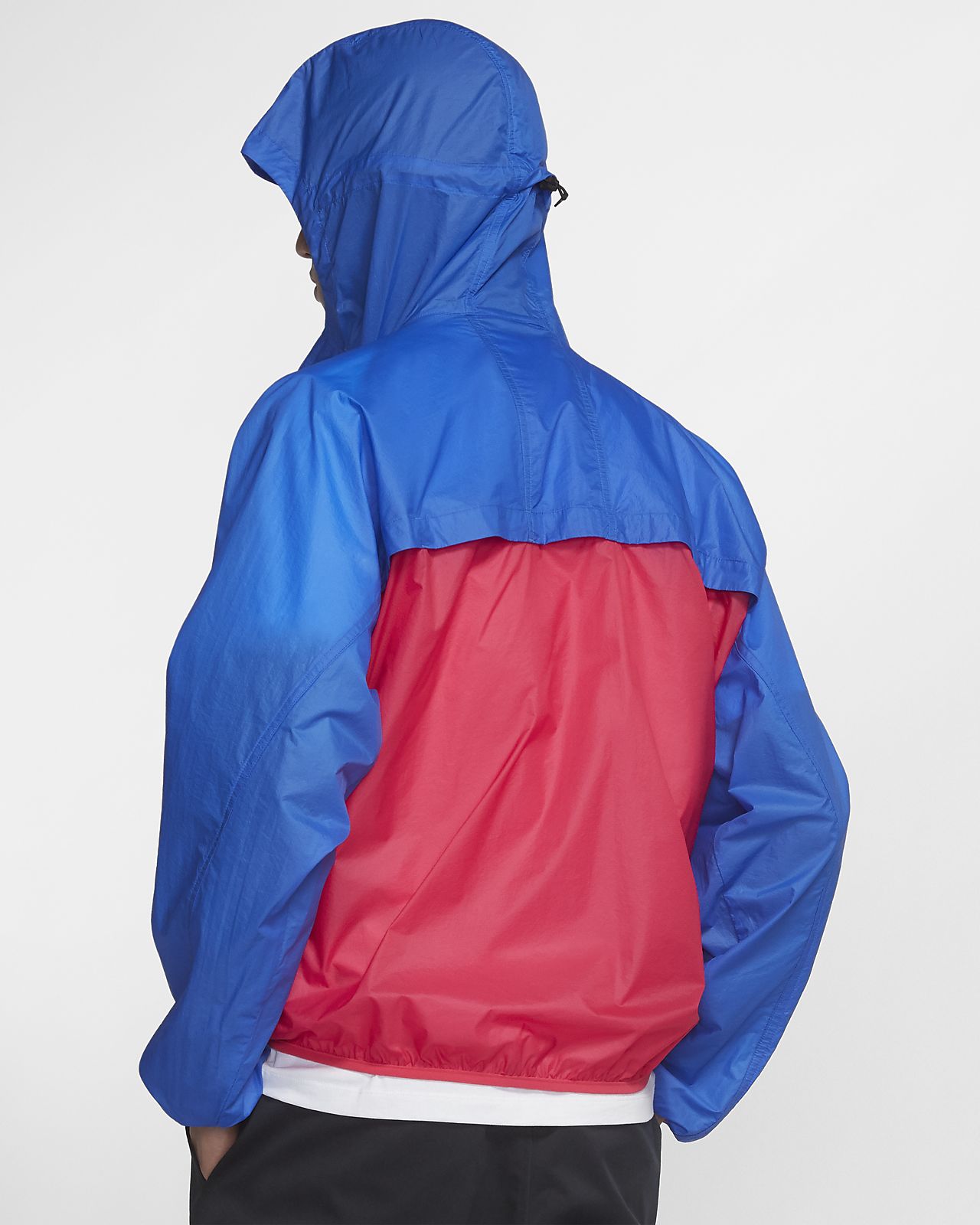 nike anorak windbreaker zwart