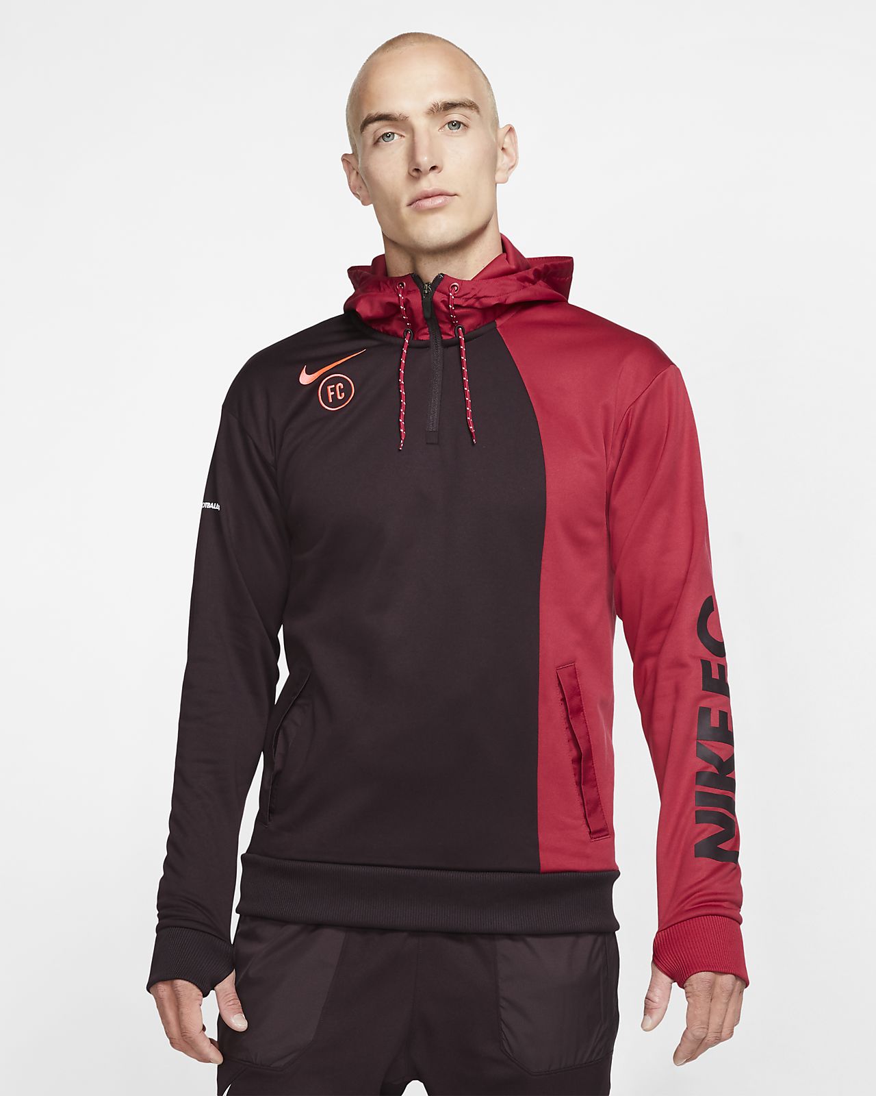 nike hoodie with thumb holes mens