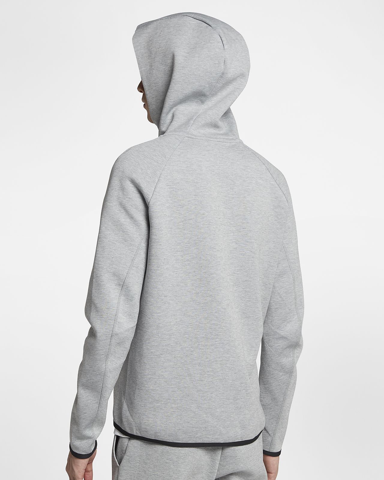 nike tech fleece hoodie grey