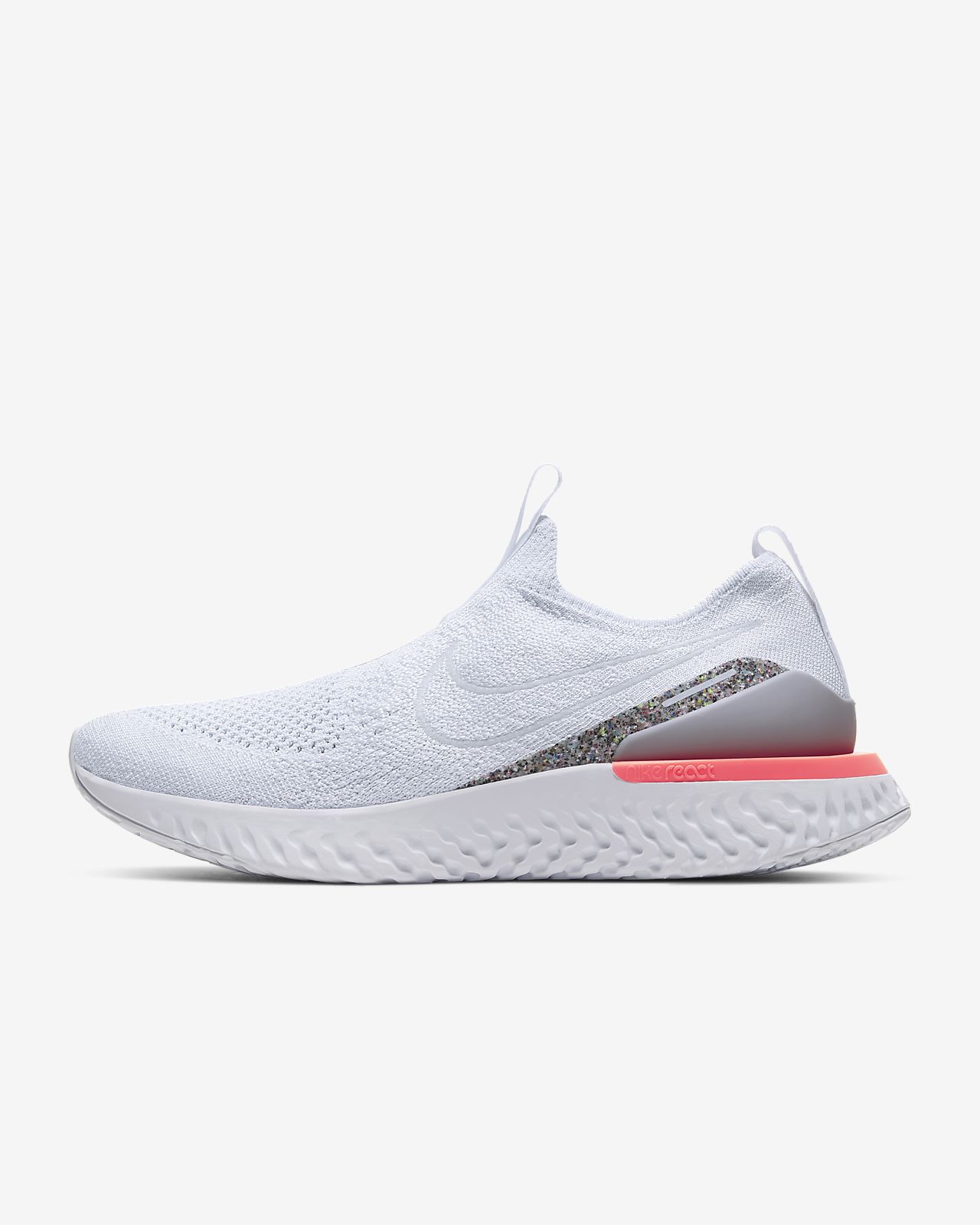 nike epic phantom react flyknit white womens