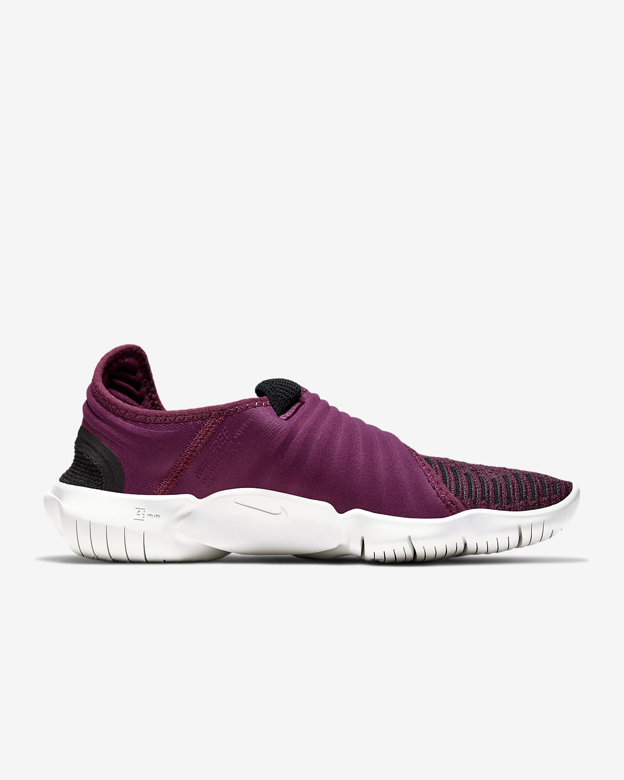 nike running free run flyknit trainers in berry