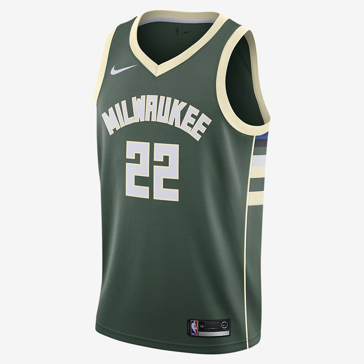 Maillot connecté Nike NBA Khris Middleton Icon Edition Swingman (Milwaukee Bucks) pour Homme