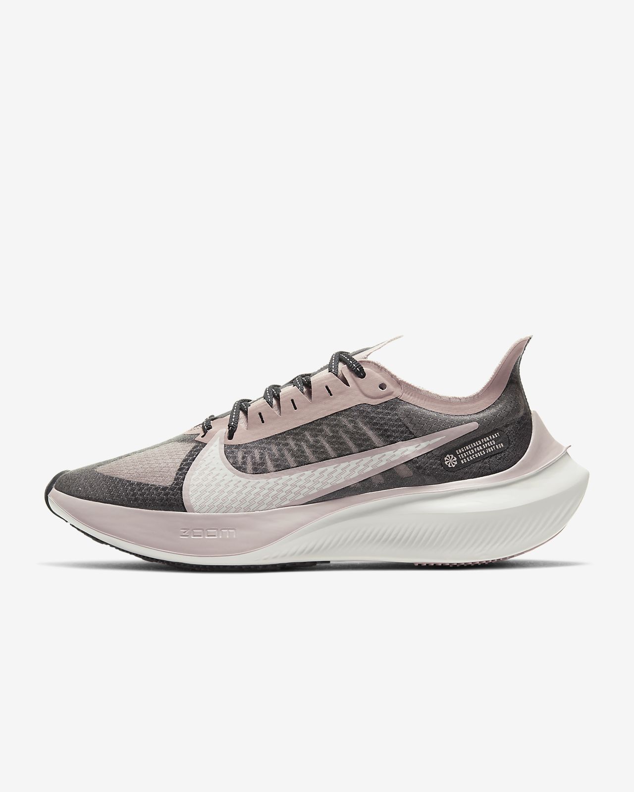 nike running zoom gravity in black and rose gold