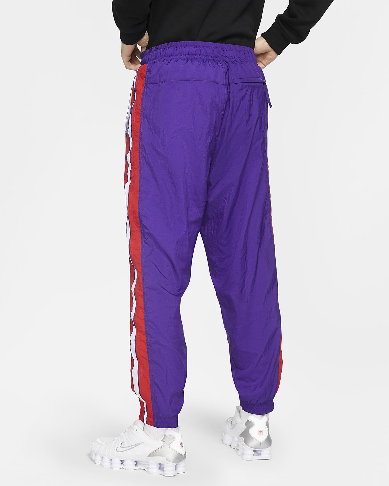 nike throwback men's woven tracksuit basketball pants
