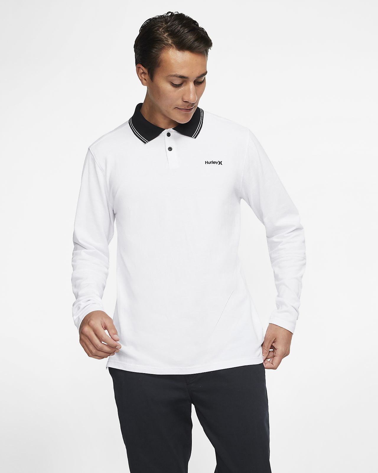 polo manga larga nike