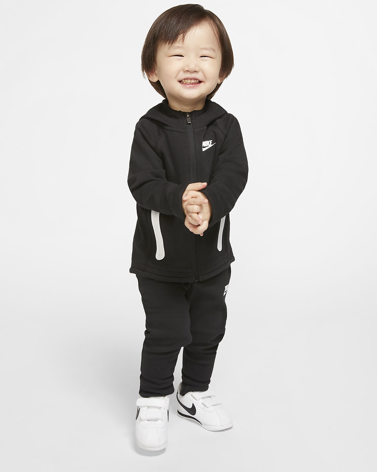 Conjunto de sudadera con capucha y pantalón para bebés (12 a 24 meses) Nike Sportswear Tech Fleece