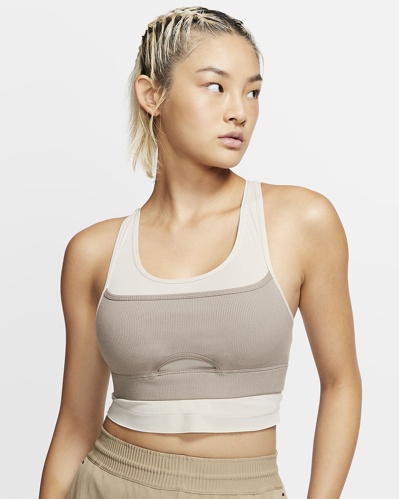 nike cropped running tank