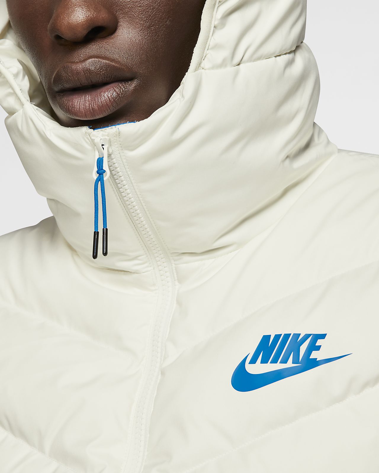 red white and blue nike puffer jacket