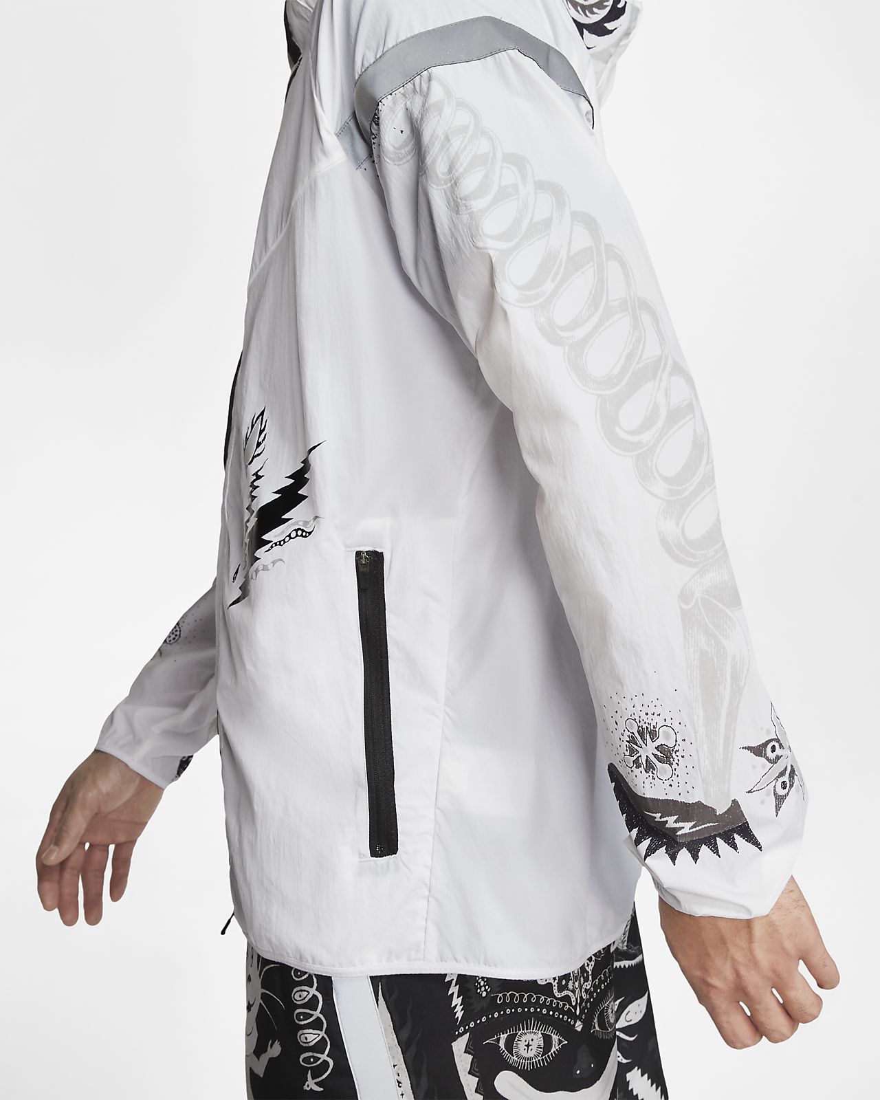 mens white nike windbreaker