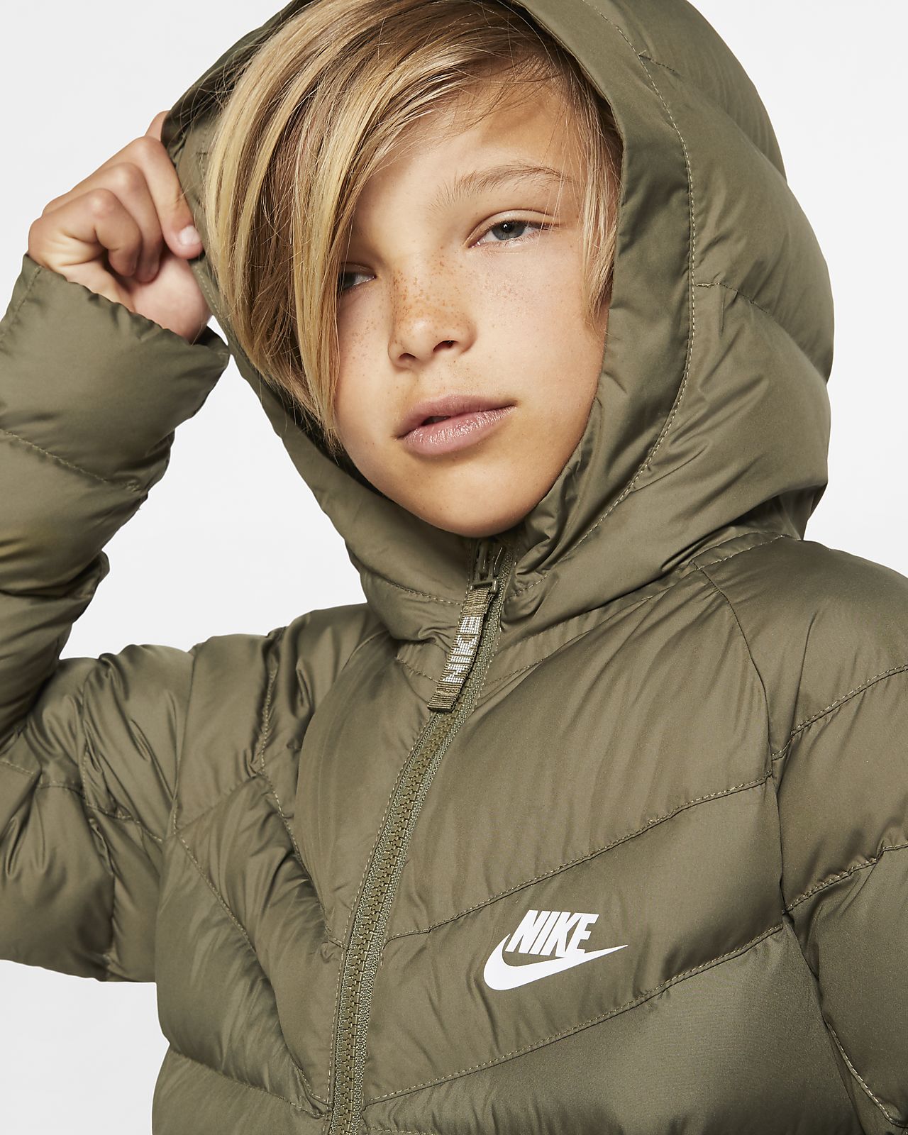 nike junior fill jacket khaki