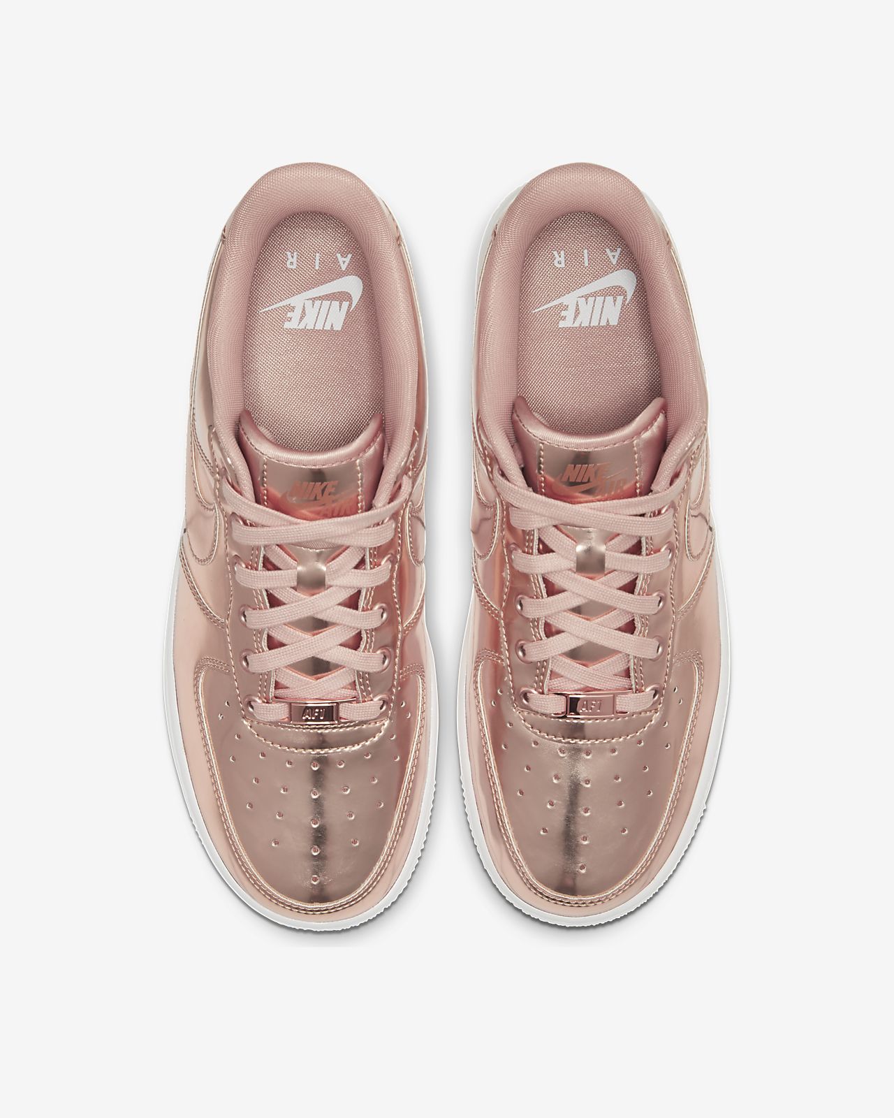 shiny pink air force ones