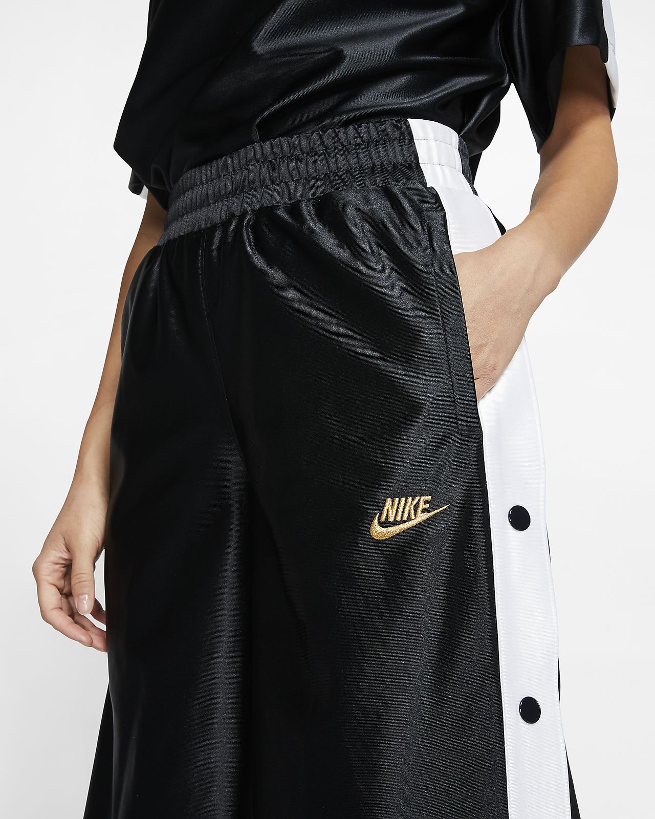 nike popper trousers