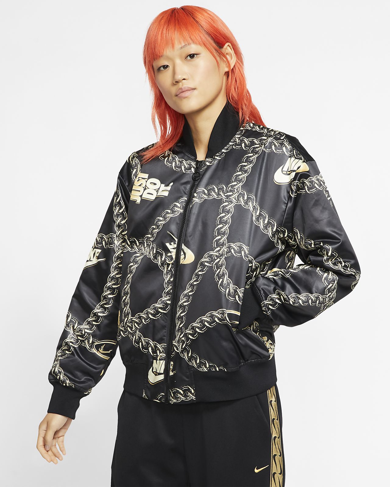 nike sportswear all over print track top