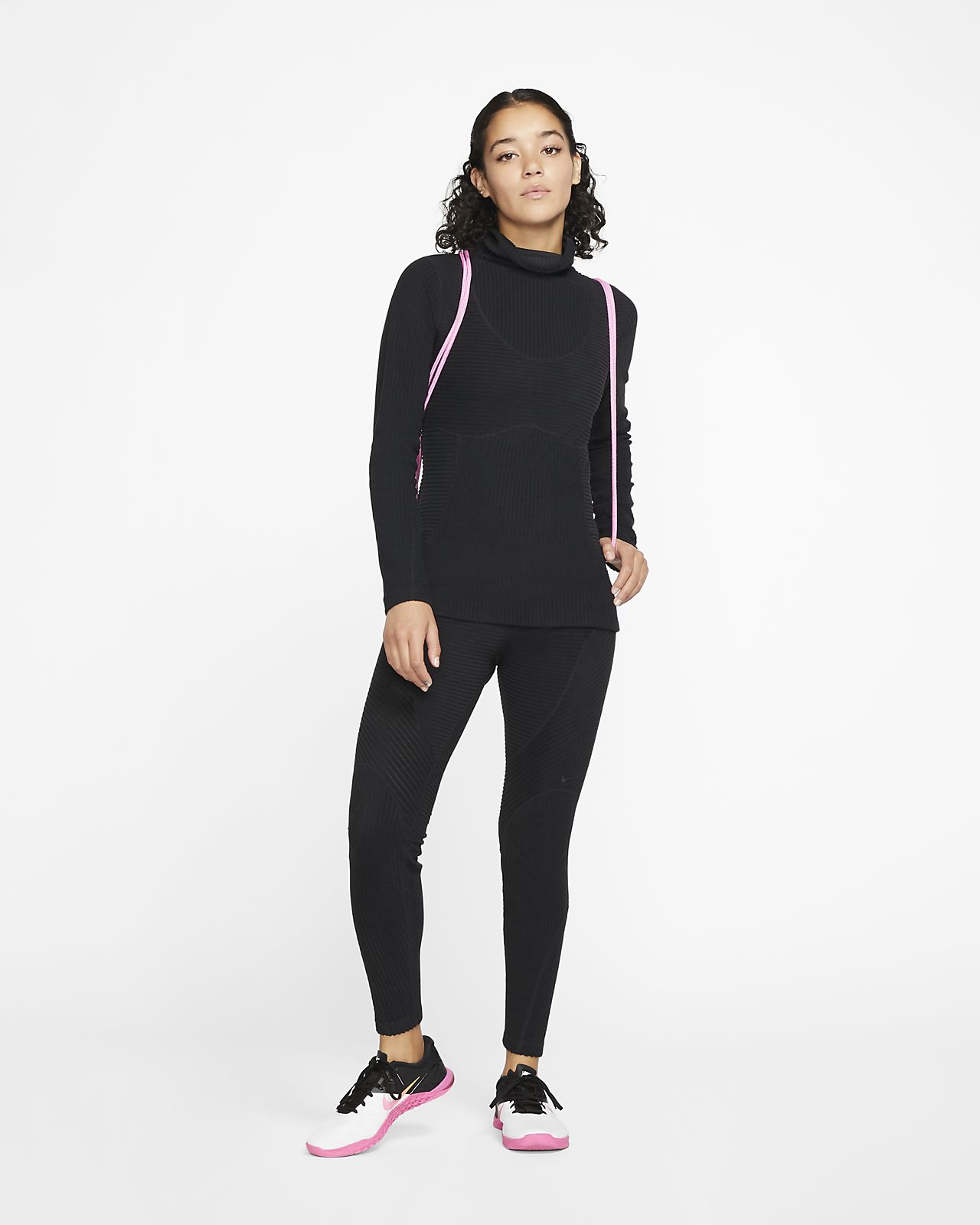 nike pro hyperwarm half zip women's