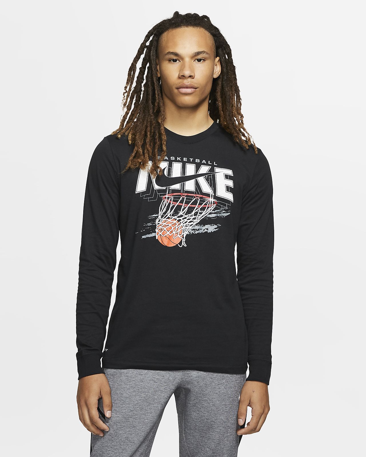 t shirt manche longue basketball