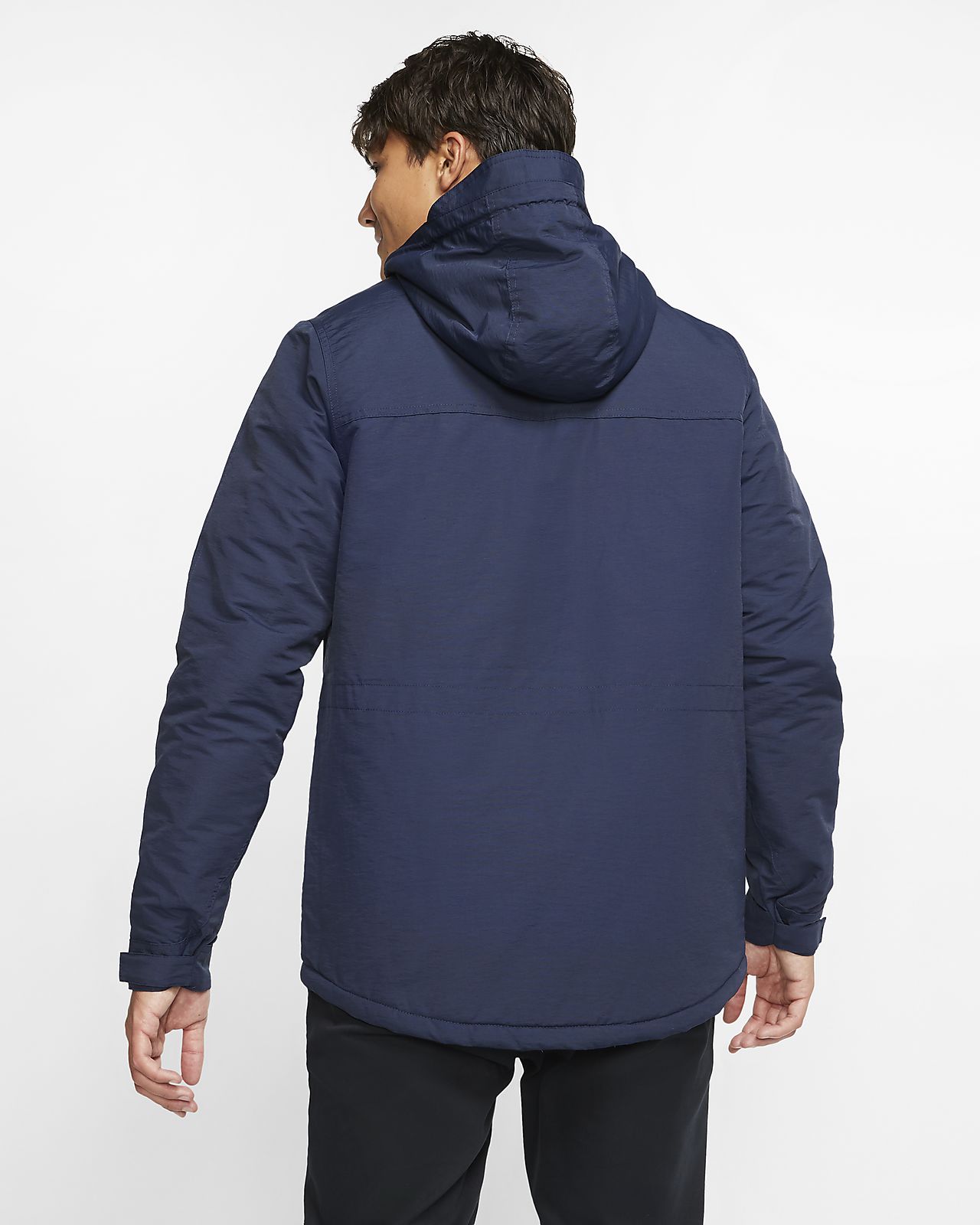 mens navy jacket with hood