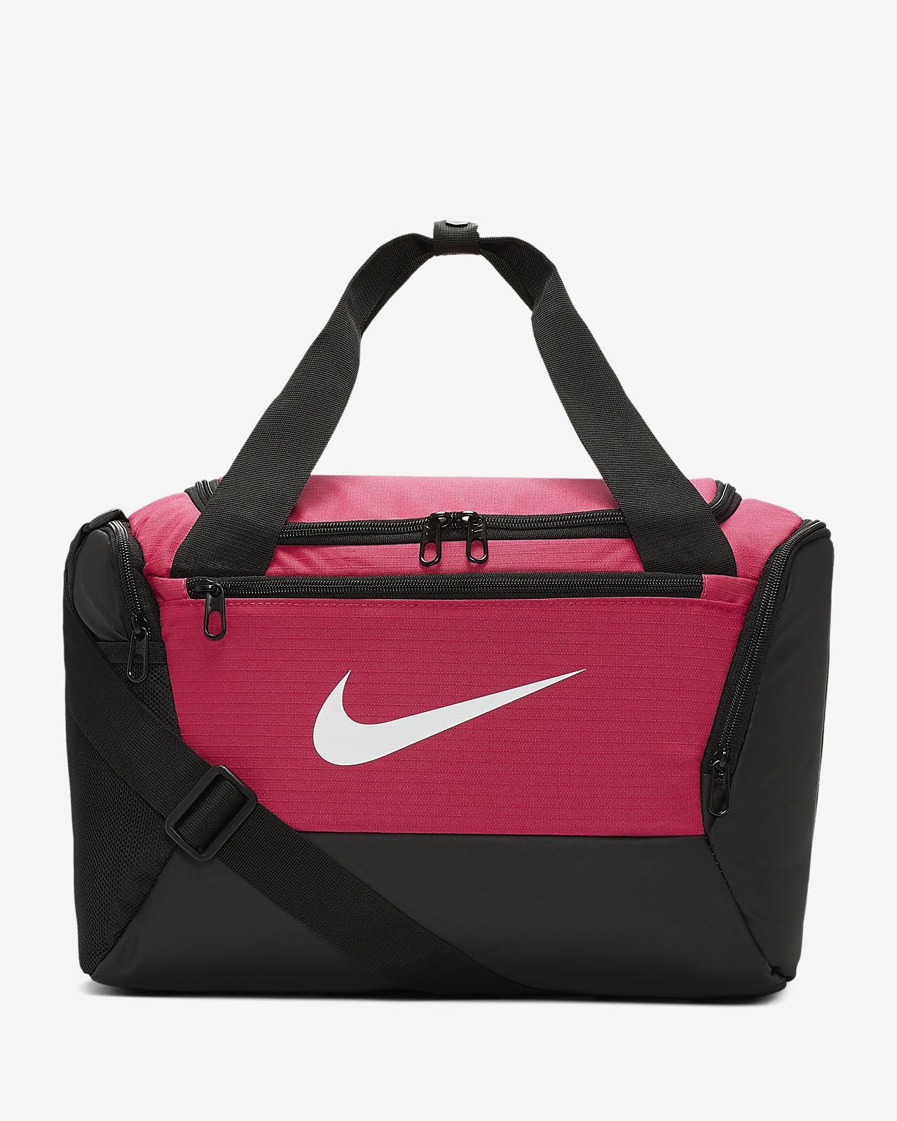 NIKE Borsa Sportiva Brasilia Small DUFFEL NERO BIANCO