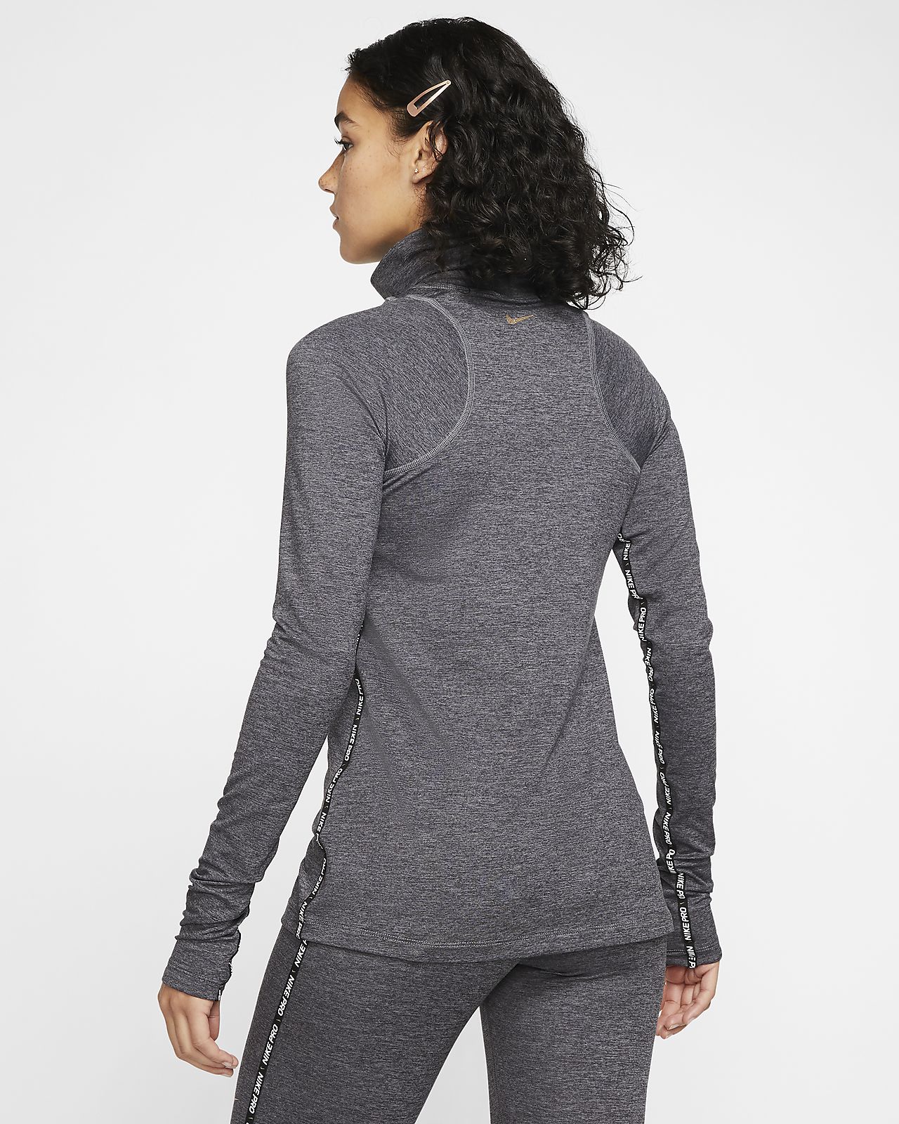 nike women's metallic long sleeve shirt