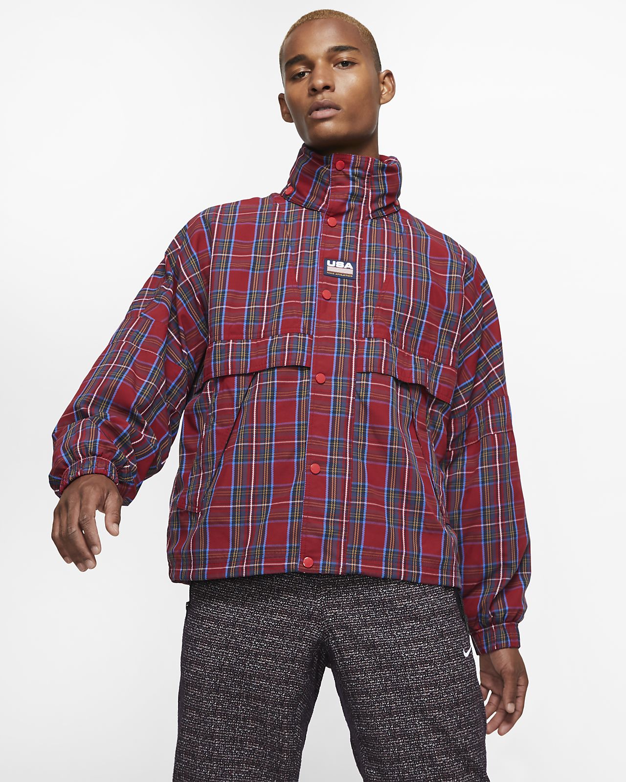 nike plaid jacket