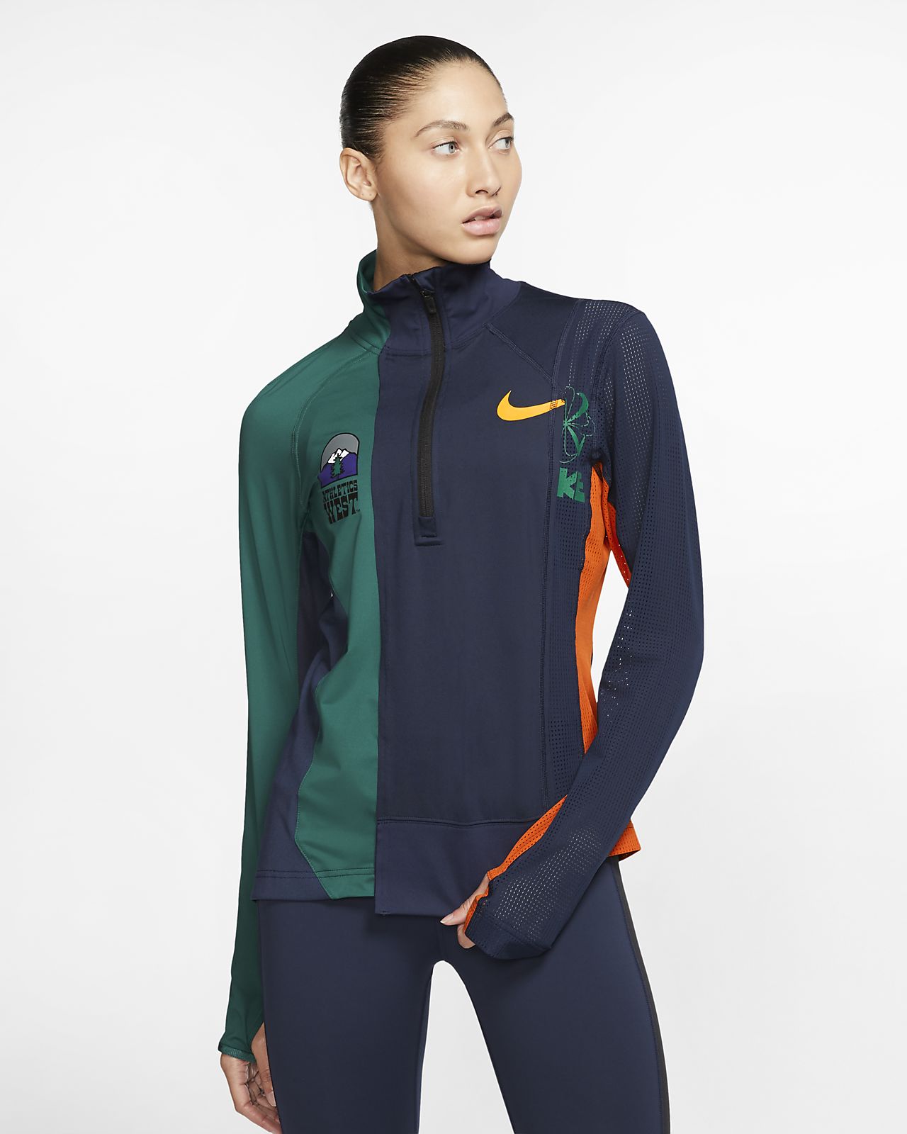 nike running half zip women's