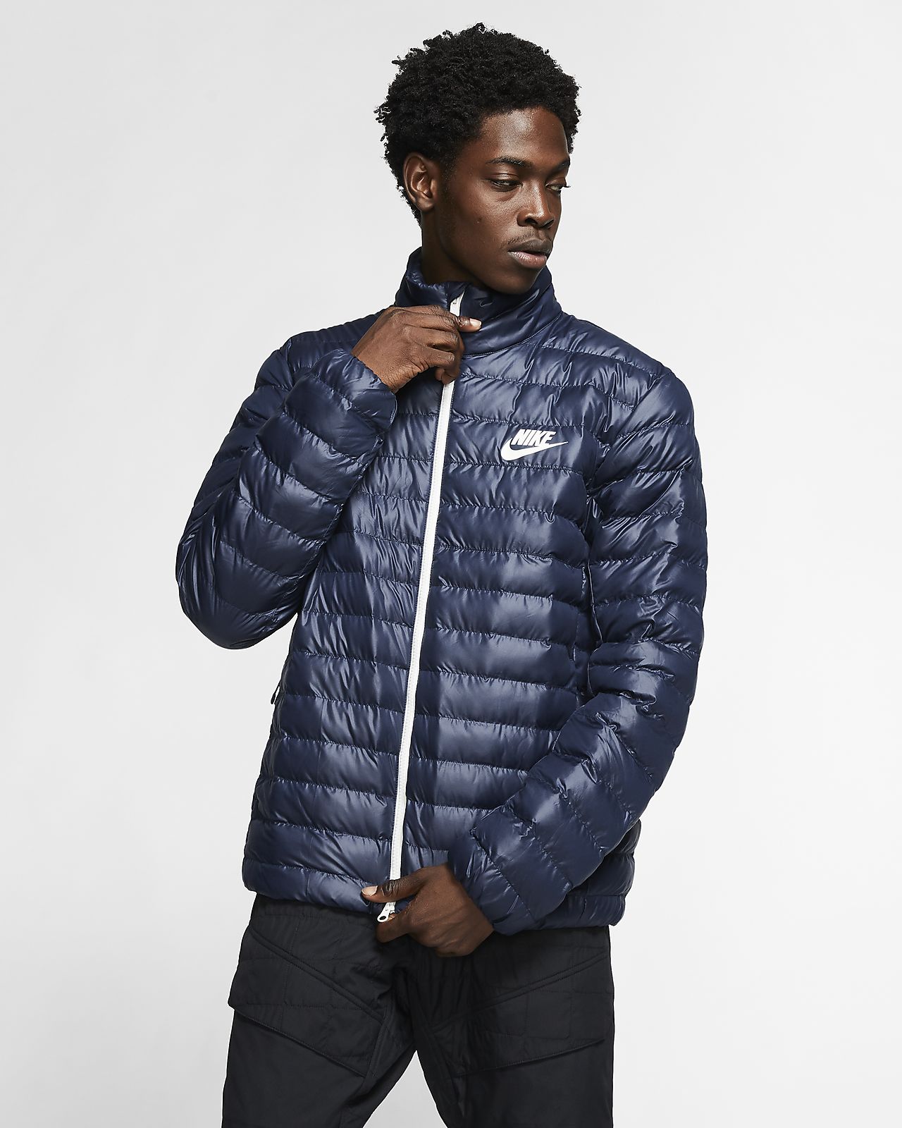 nike blue puffer jacket