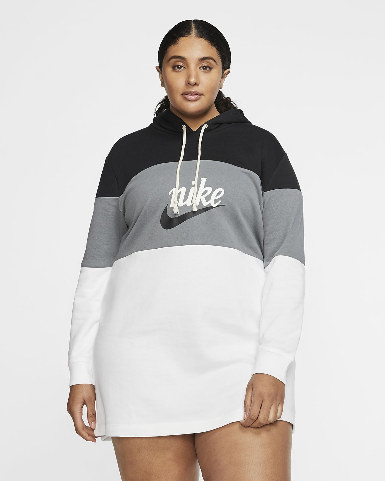 nike rally ribbed hoodie dress