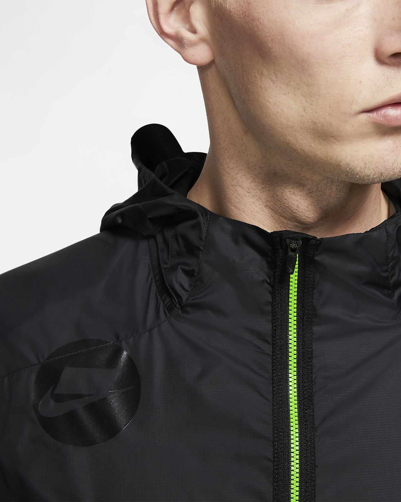 nike shield men's flash running jacket