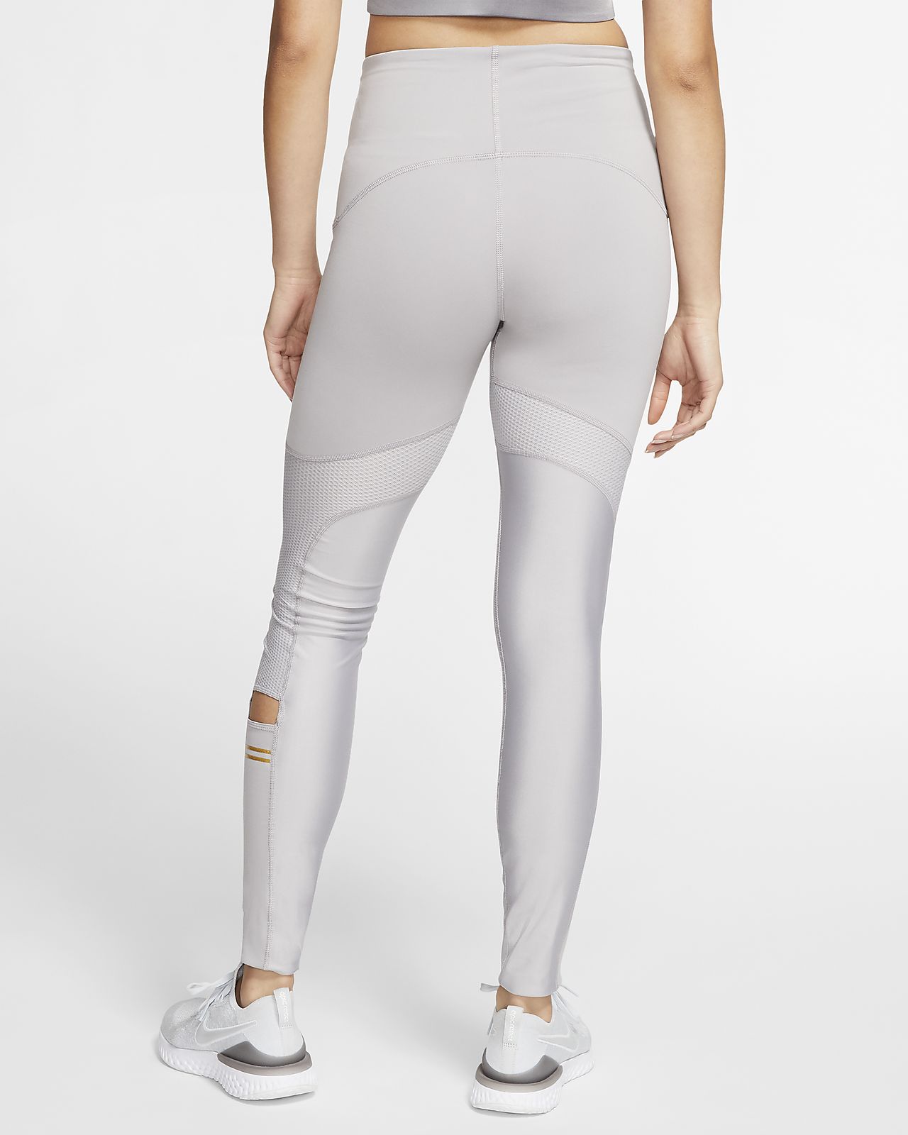 nike grey leggings with panel detail