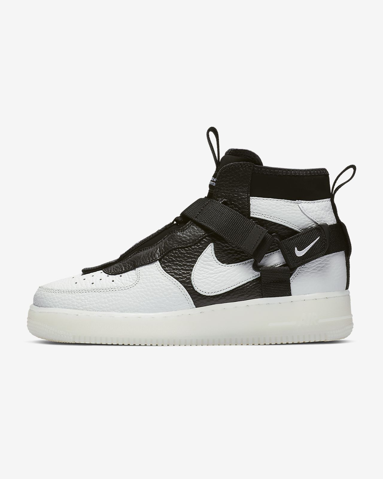 nike air force 1 utility mid black and white