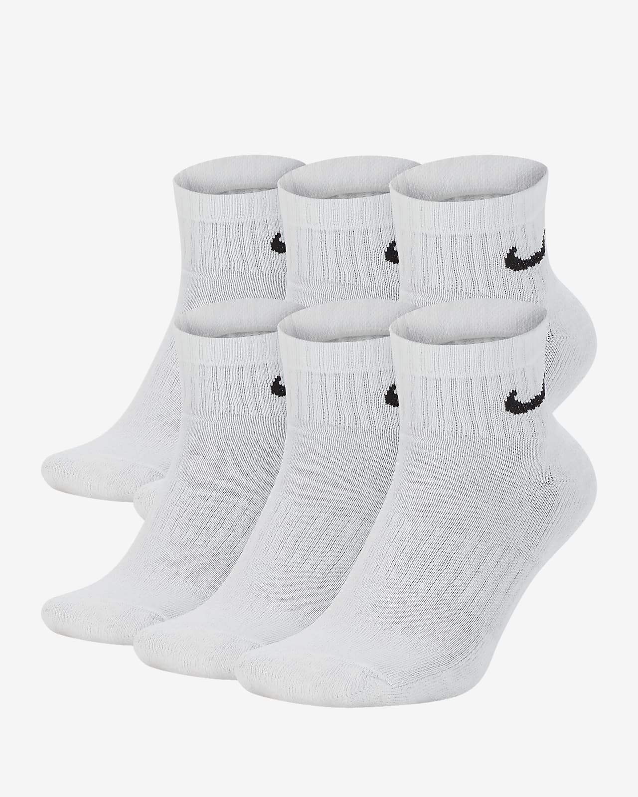 Κάλτσες προπόνησης μέχρι τον αστράγαλο Nike Everyday Cushioned (6 ζευγάρια)