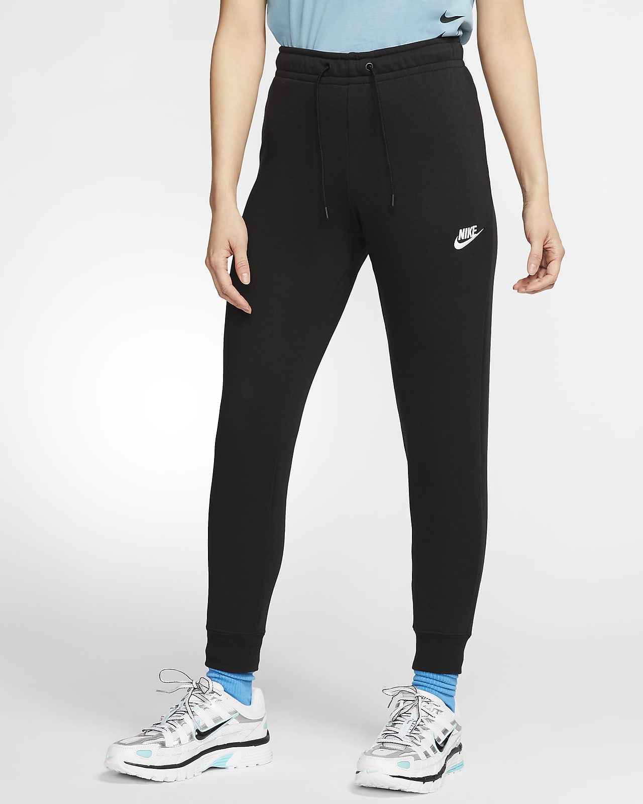 Fleecebyxor Nike Sportswear Essential med mellanhög midja för kvinnor
