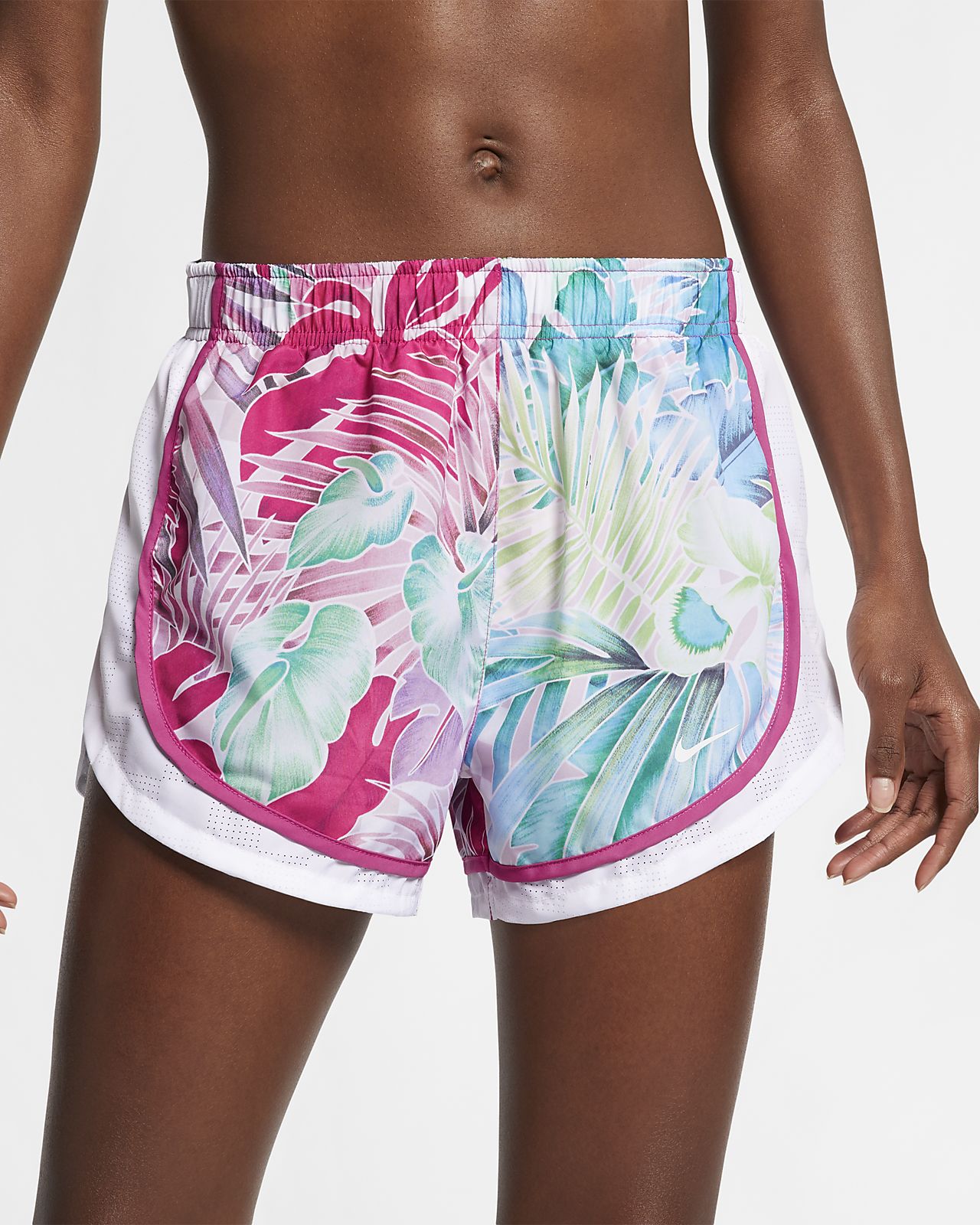 nike women's tempo floral running shorts