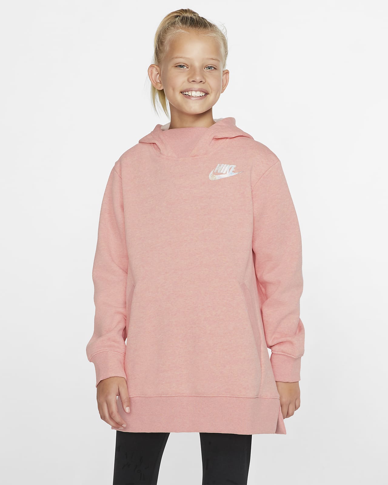 Nike Sportswear fleeceoverdel til store barn (jente)