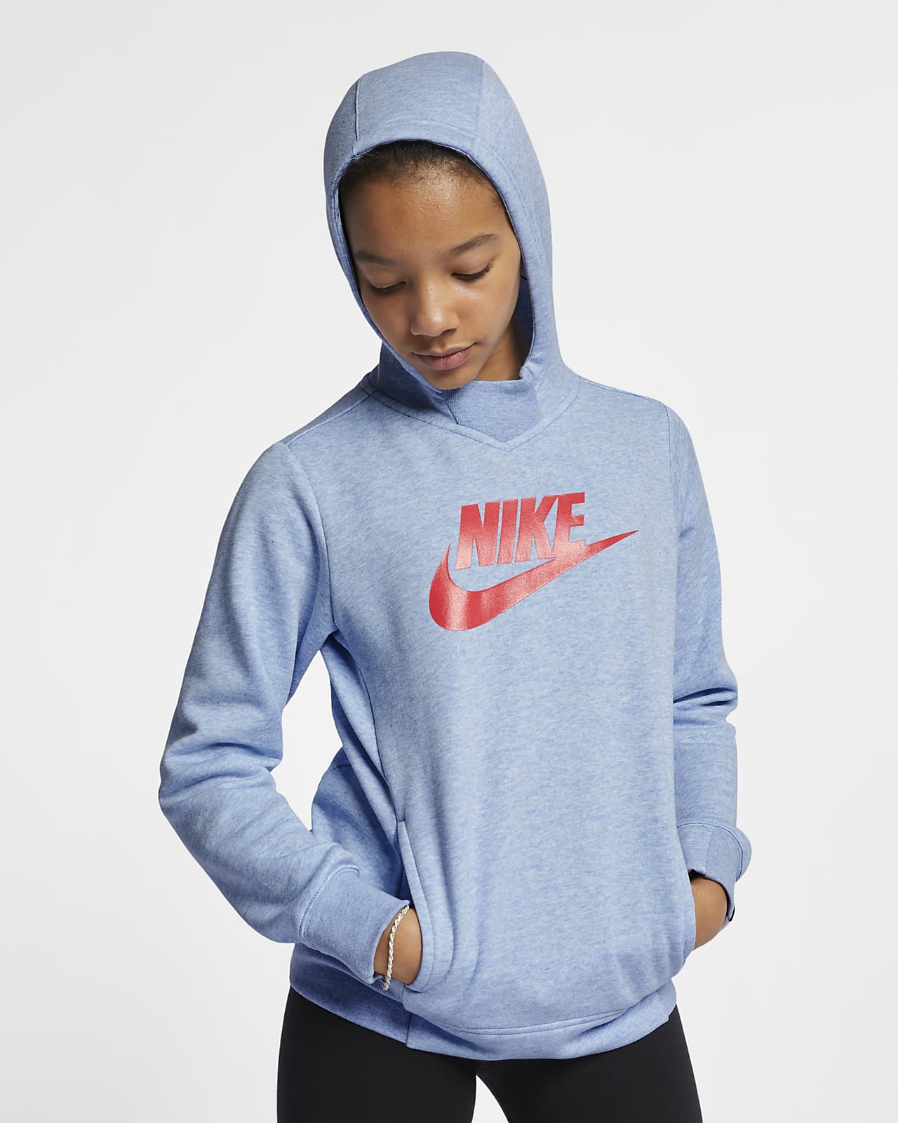 Nike Sportswear Older Kids' (Girls') Graphic Pullover Hoodie
