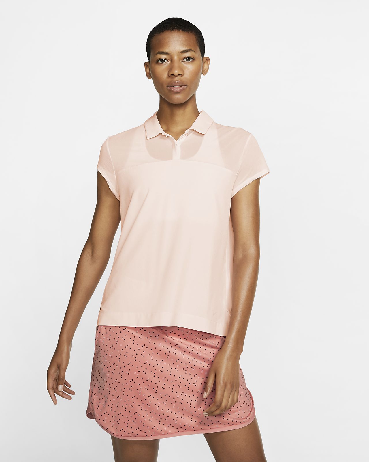 nike golf polo pink
