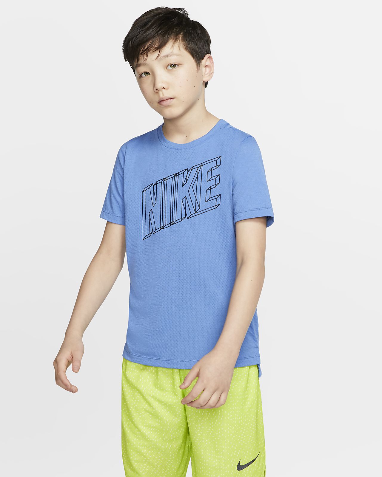 nike breathe t shirt blue