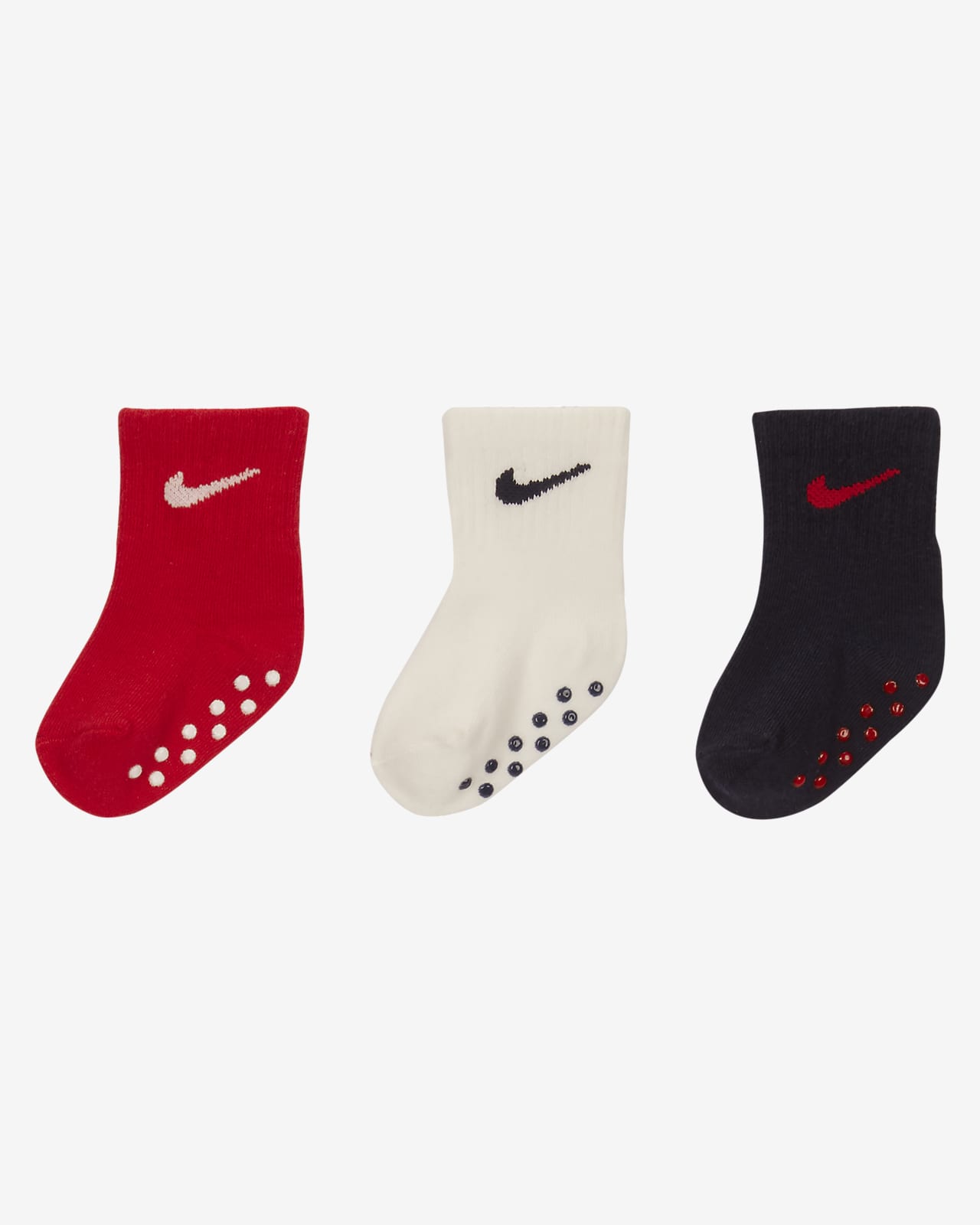Nike Baby (6-12M) Gripper Ankle Socks (3 Pairs)