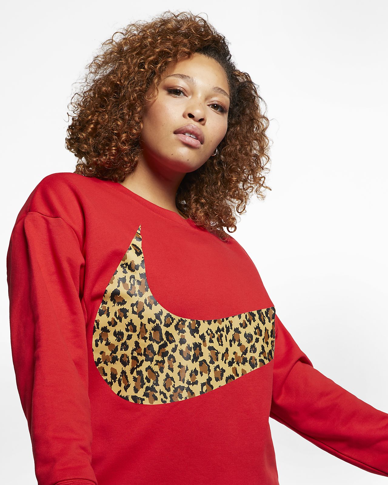 nike sportswear rally women's print metallic crew