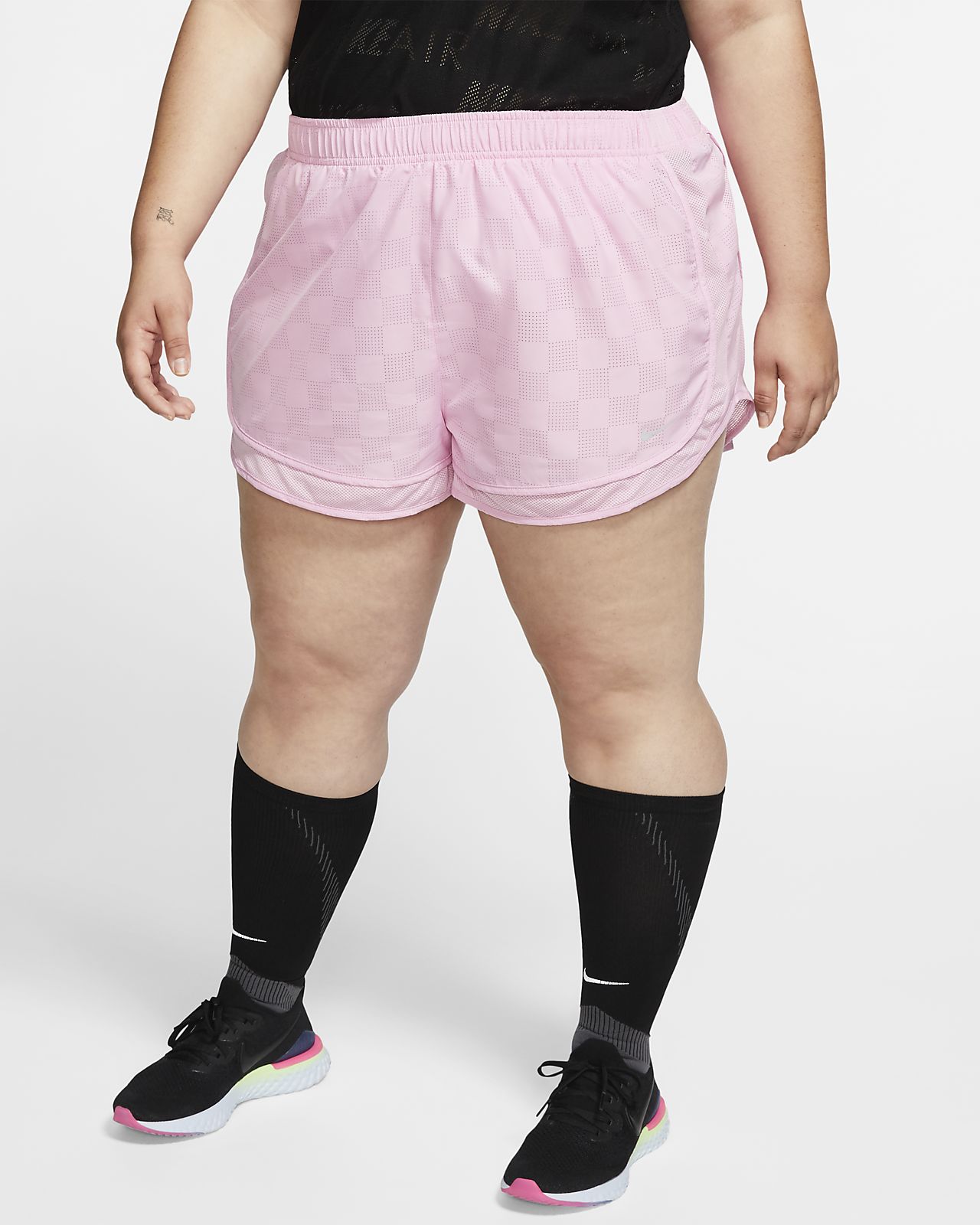 nike women's dry tempo plus size shorts