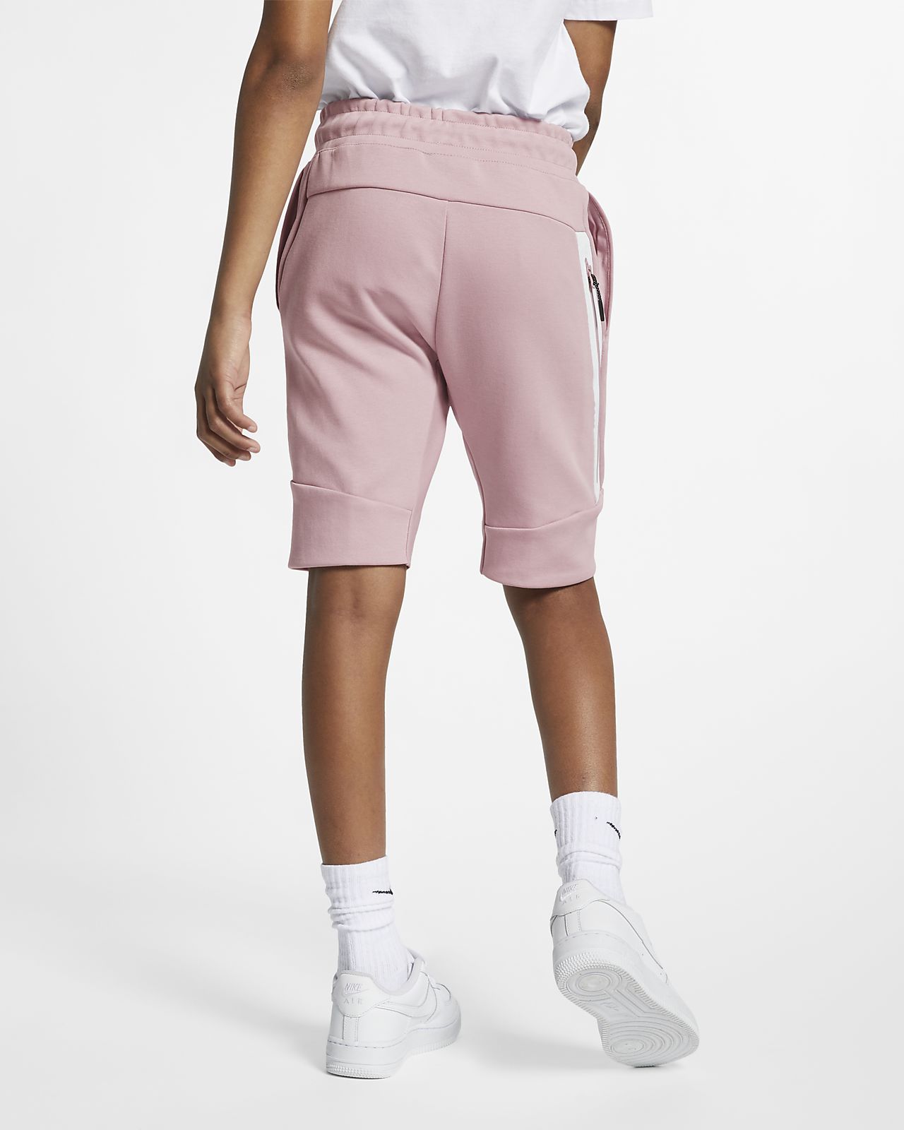 nike tech fleece shorts pink