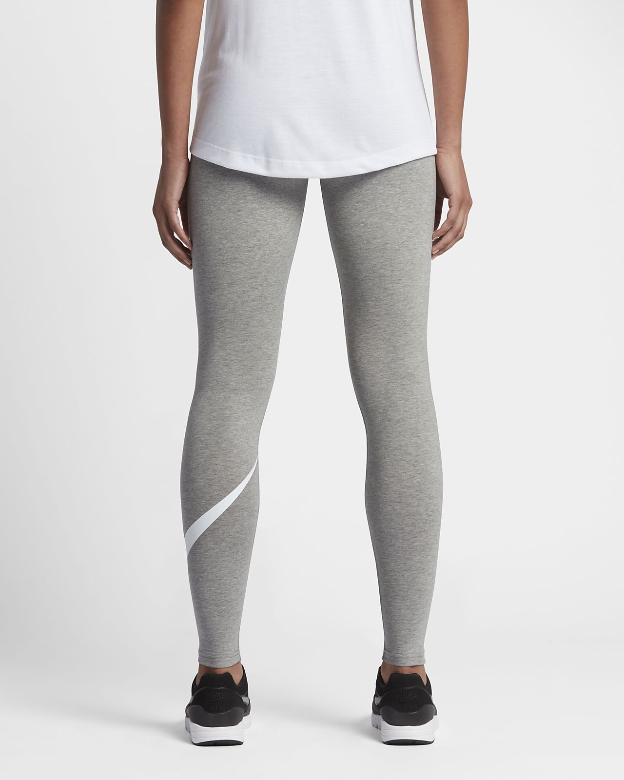 grey nike swoosh leggings