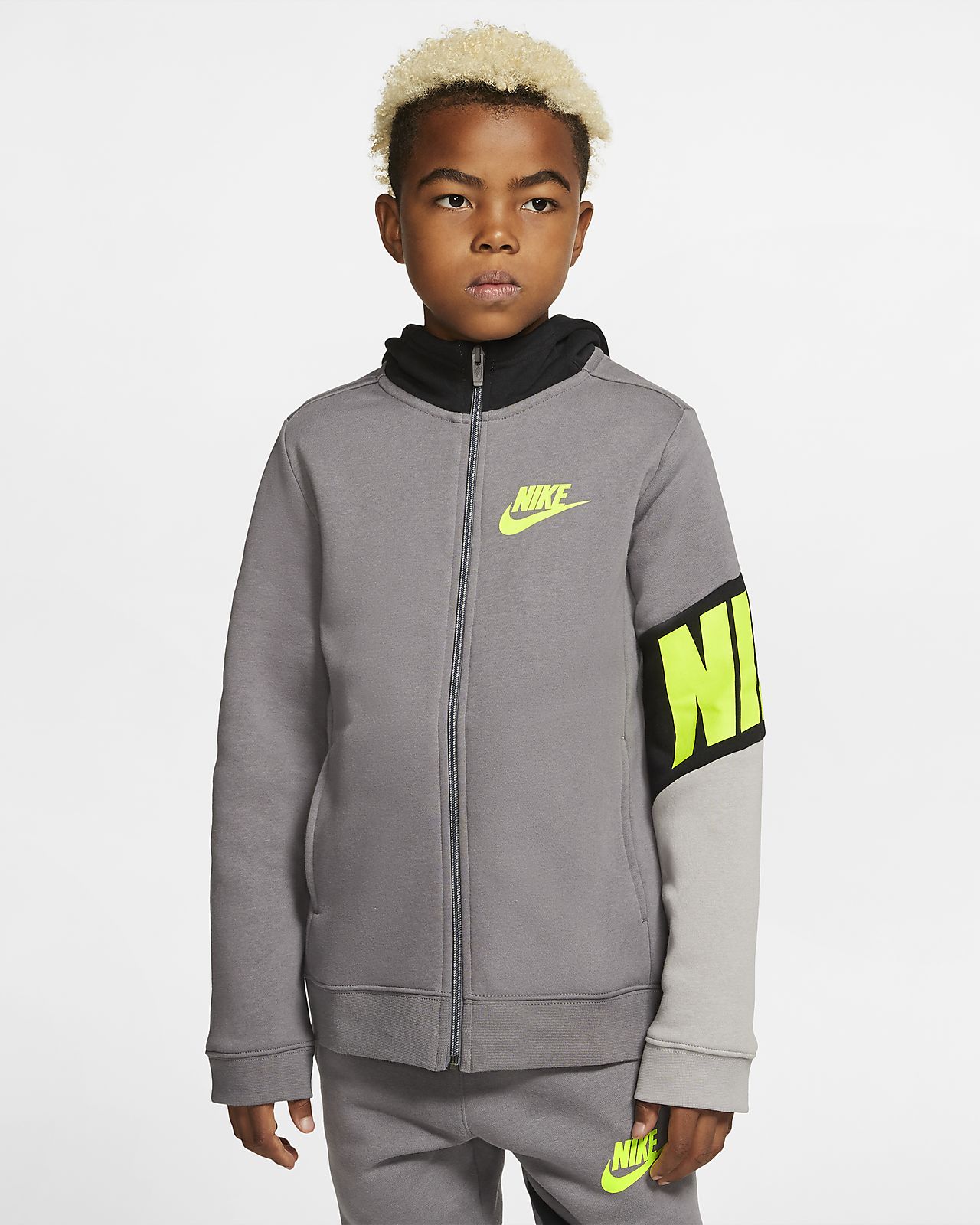 nike boys full zip hoodie