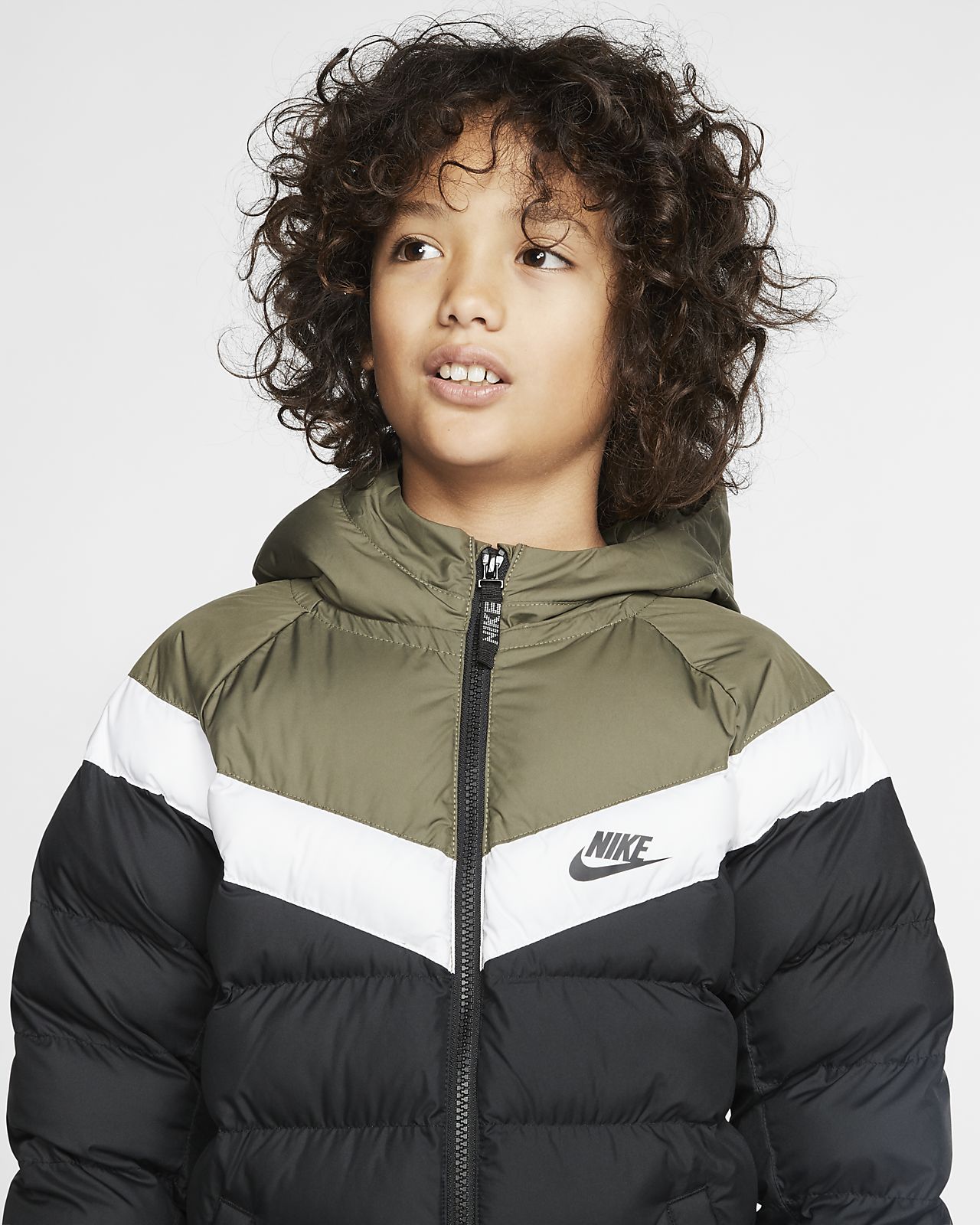nike junior fill jacket khaki