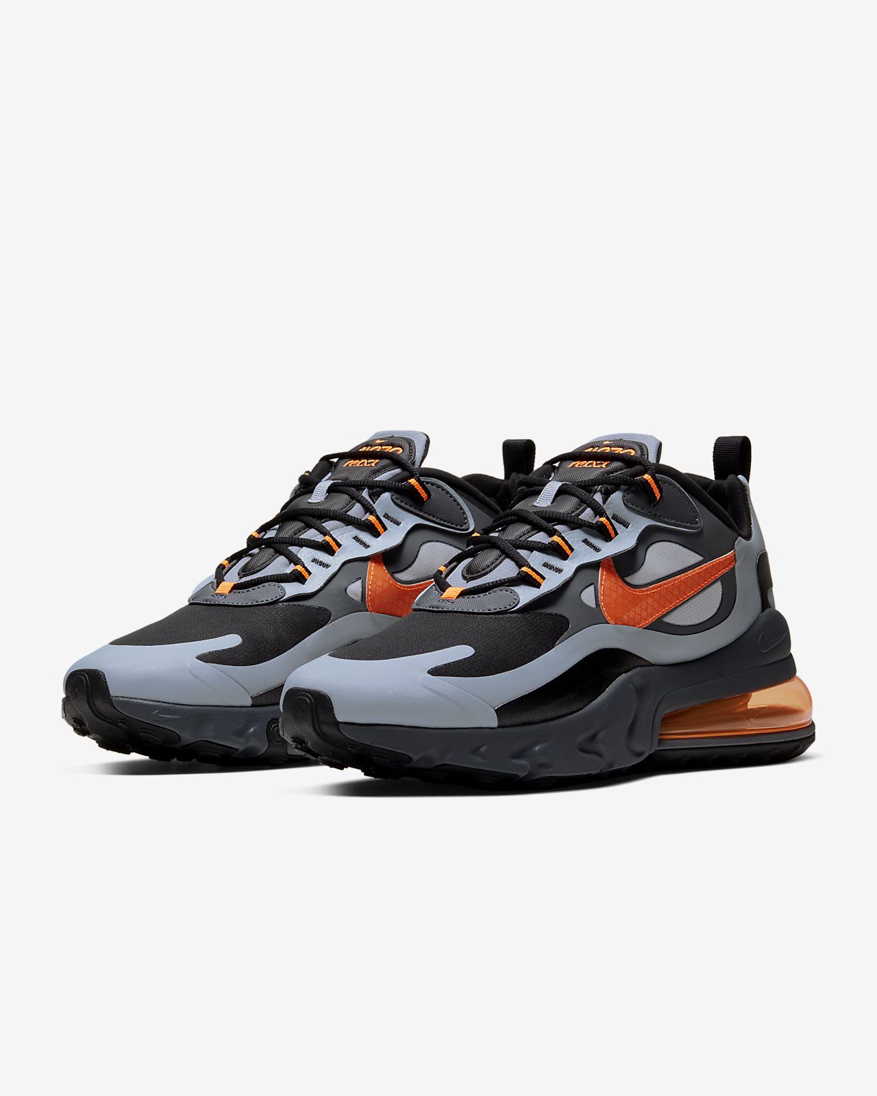 nike air max 270 react grey orange nike air max 270 react grey orange