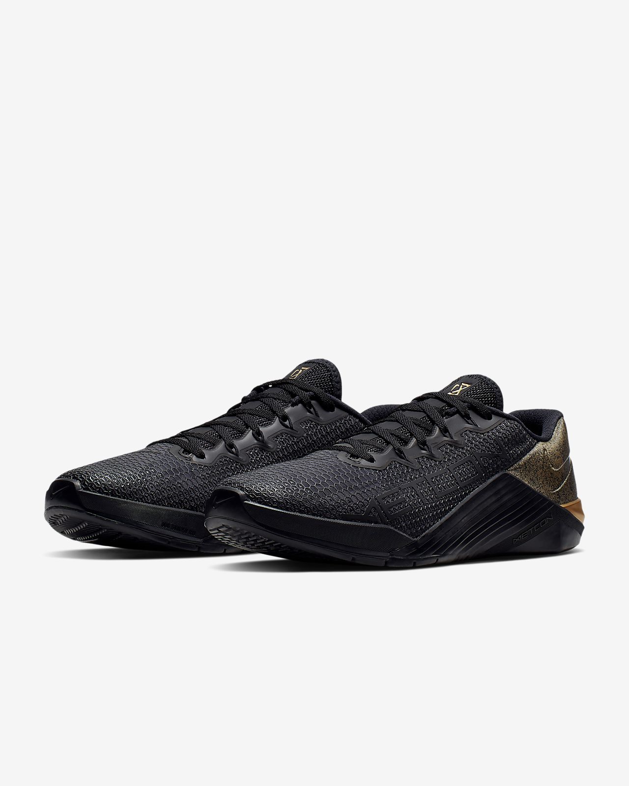 black and gold training shoes