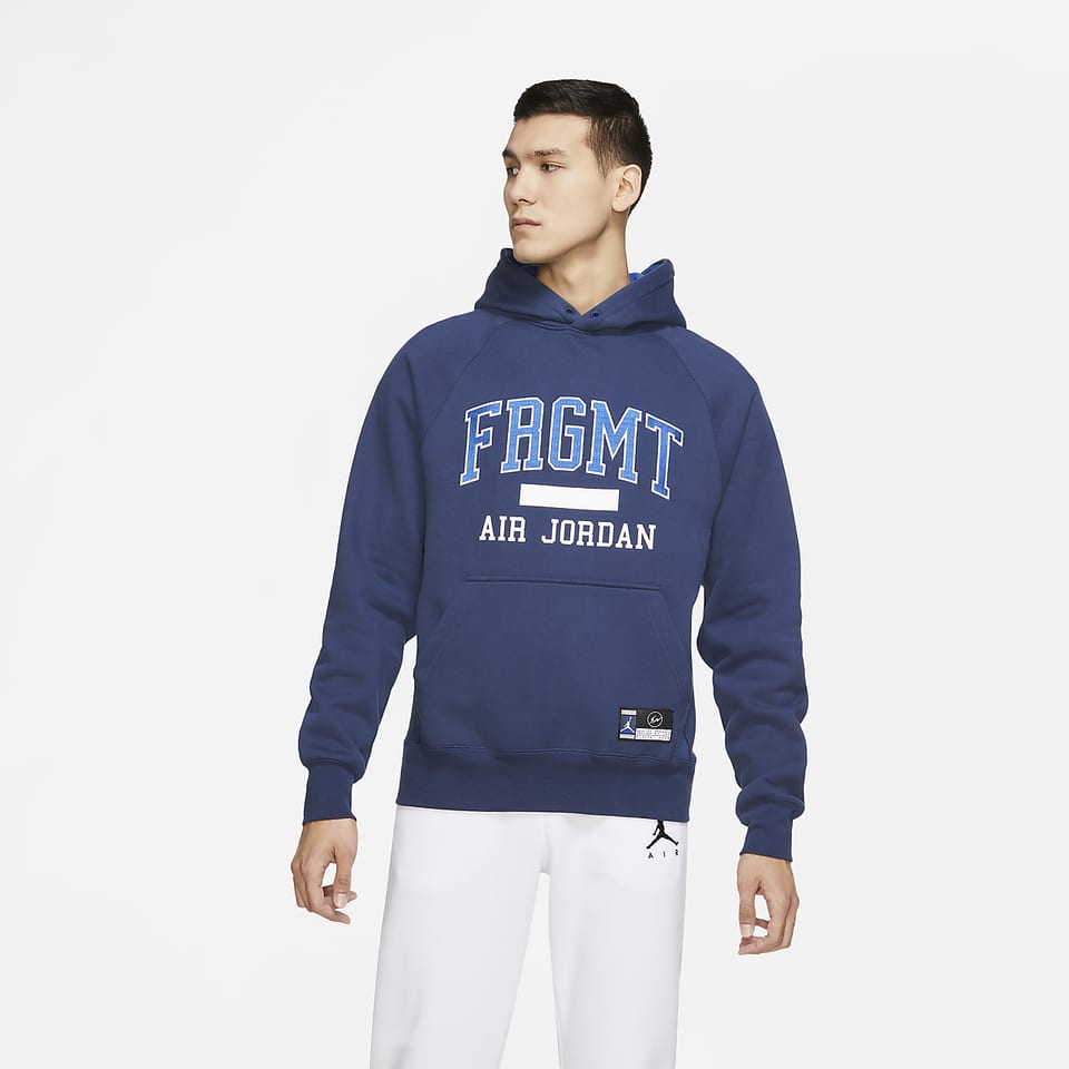 air jordan x fragment design fleece pullover hoody