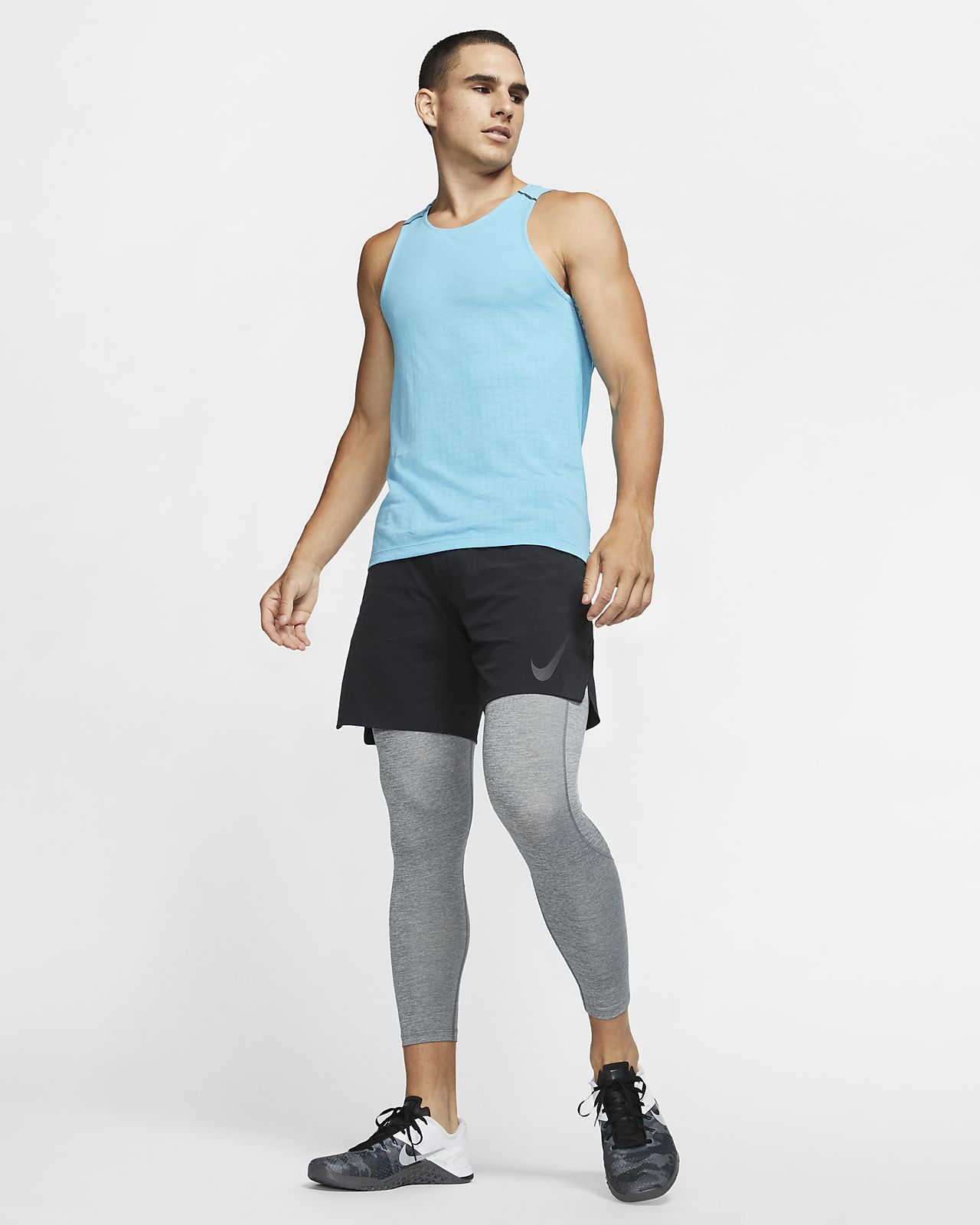 nike pro tights grey