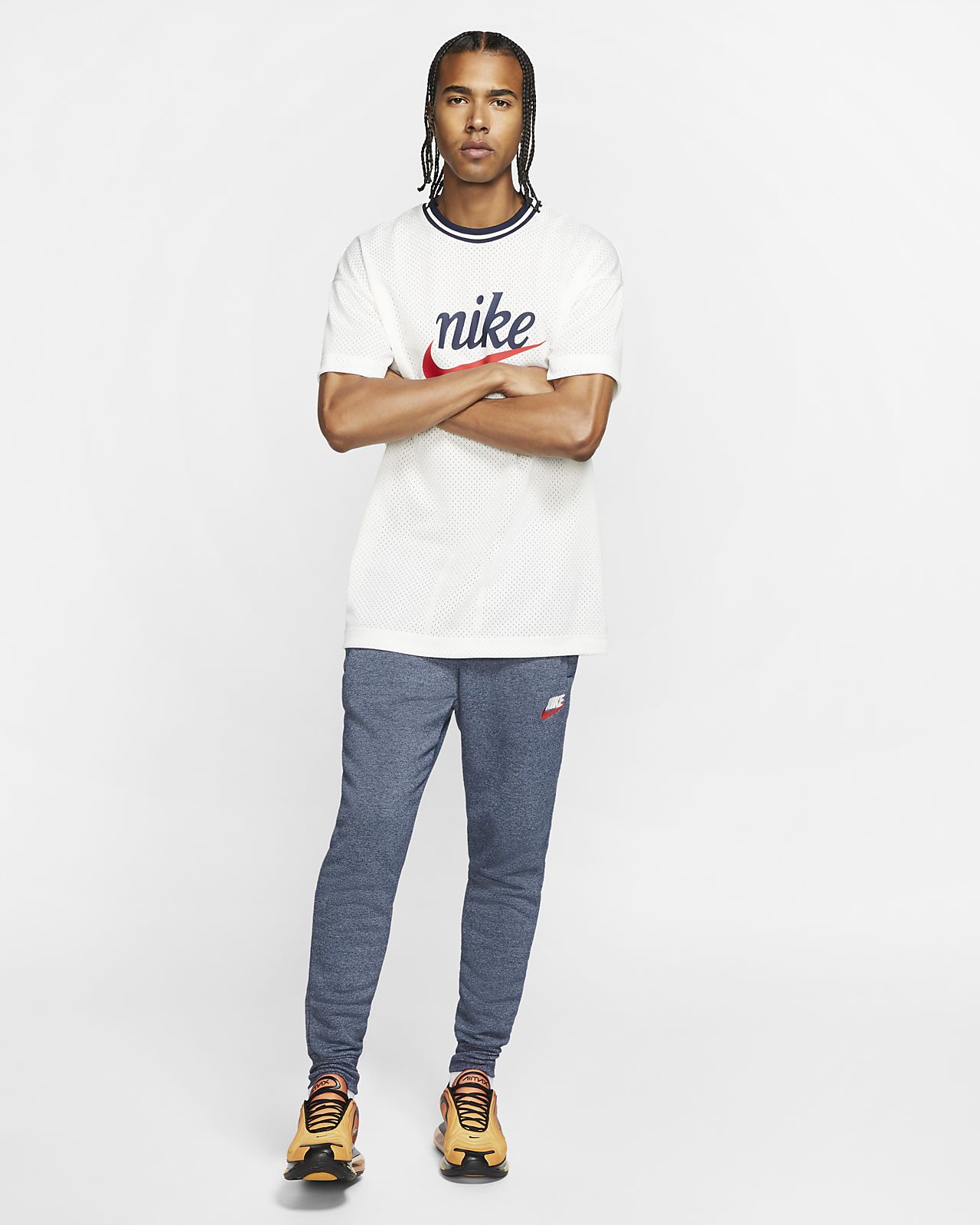 men's nike sportswear heritage club cuffed jogger pants