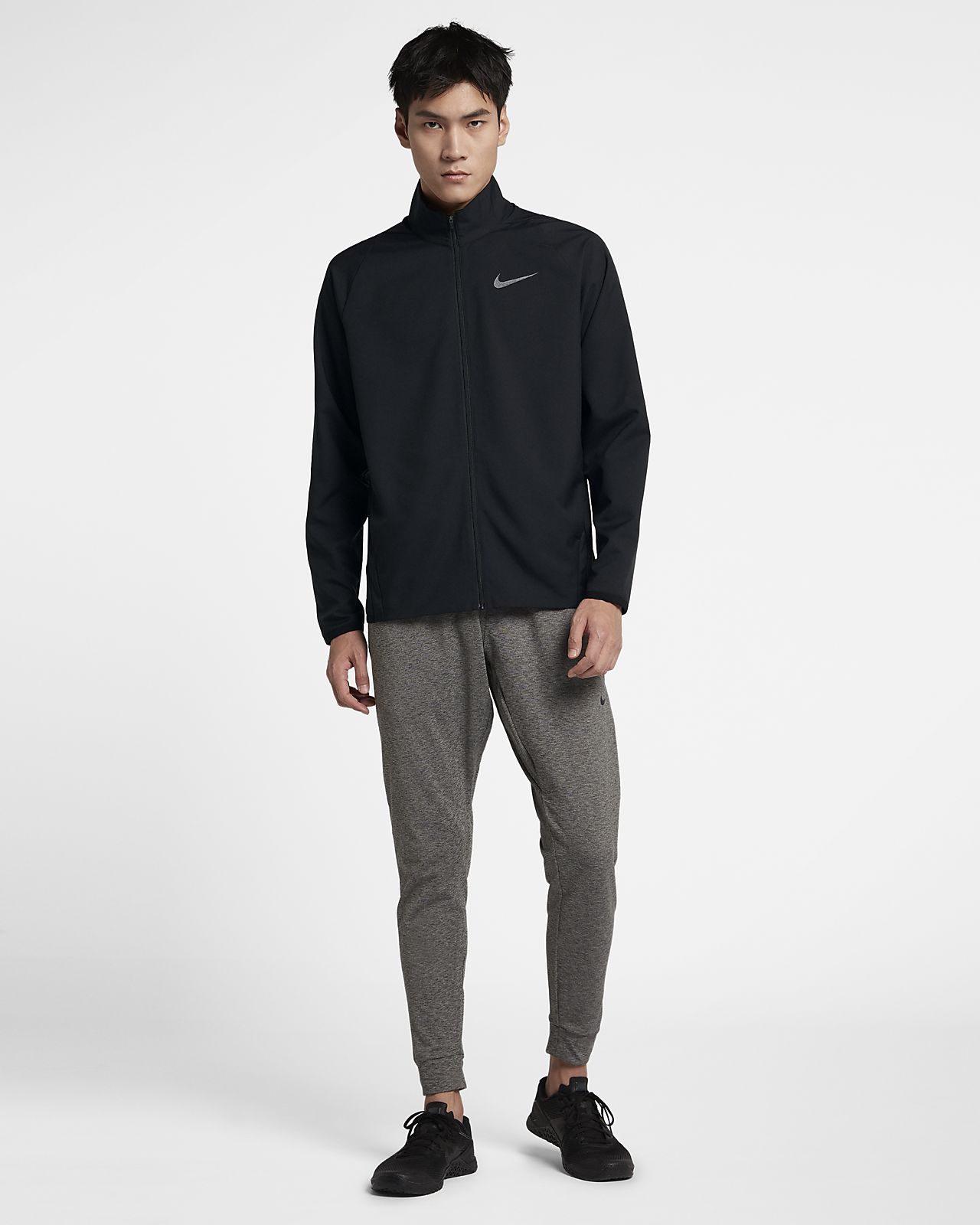 nike men's dry woven camo training jacket