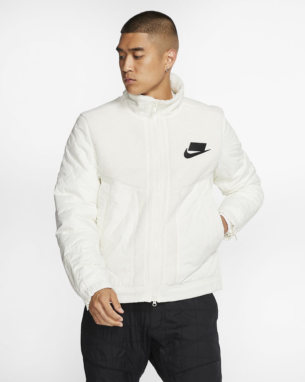 nike sportswear synthetic fill reversible hooded